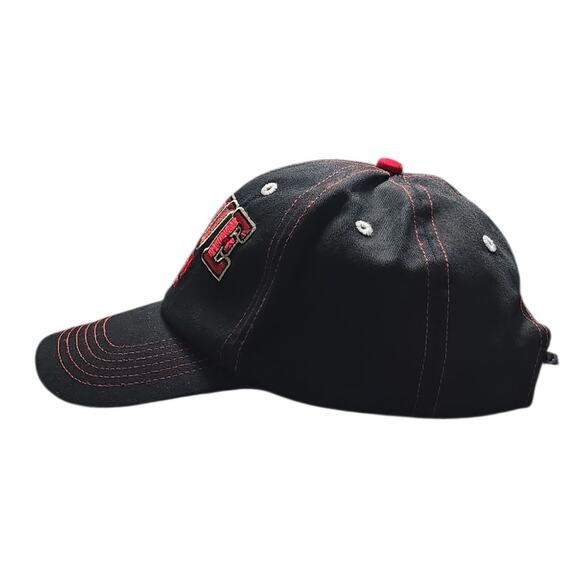 True Religion Black Red Embroidered Hat Mens Adjustable Strapback Cap Streetwear - Picture 5 of 10